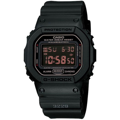 Casio G-Shock Matte Black Military Stealth Men's 200m Digital Watch DW-5600MS-1