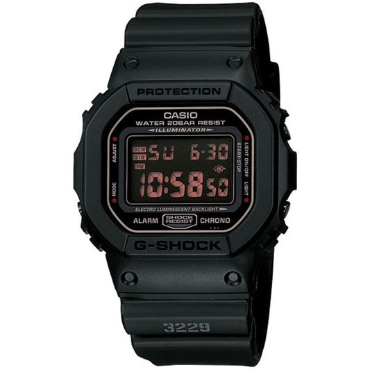 Casio G-Shock Matte Black Military Stealth Men's 200m Digital Watch DW-5600MS-1