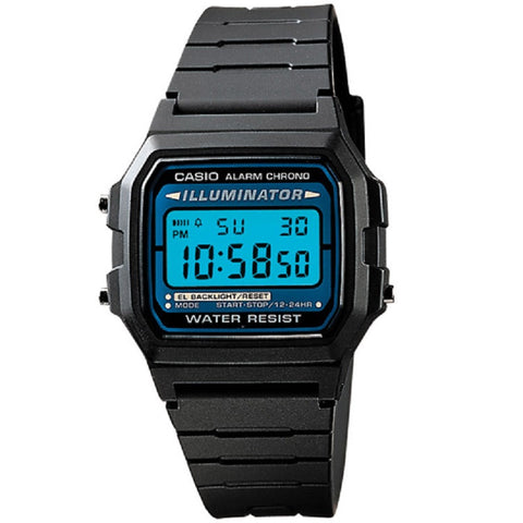 Casio F-105W-1A Black/Blue Illuminator Digital Sports Watch