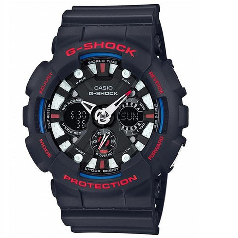 Casio G-Shock GA-120TR-1A Black Blue Tri-Colour Men's Analog Digital Sports Watch