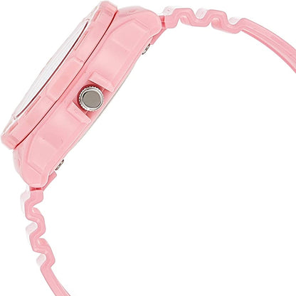 Casio White with Pink Sunray Dial Women's 100m Analog Sports Watch LRW-200H-4E4