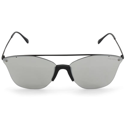 Prada Sports Black/Silver Mirror Flat Women's Sunglasses PS52US DG02B0