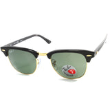 Ray-Ban RB3016 901/58 Clubmaster Polarised Black/Green Sunglasses