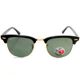Ray-Ban RB3016 901/58 Clubmaster Polarised Black/Green Sunglasses