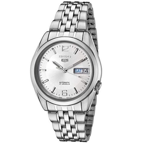 Seiko 5 Silver Dial Stainless Steel Men's Automatic Analog Watch SNK385K1