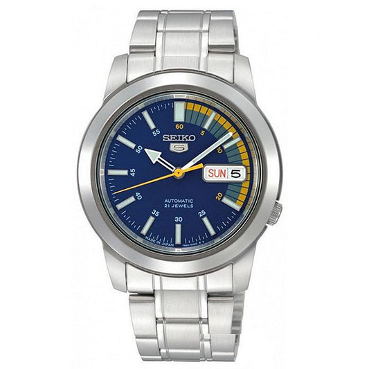Seiko 5 Blue Dial/Silver Men's Automatic Analog Watch SNKK27K1