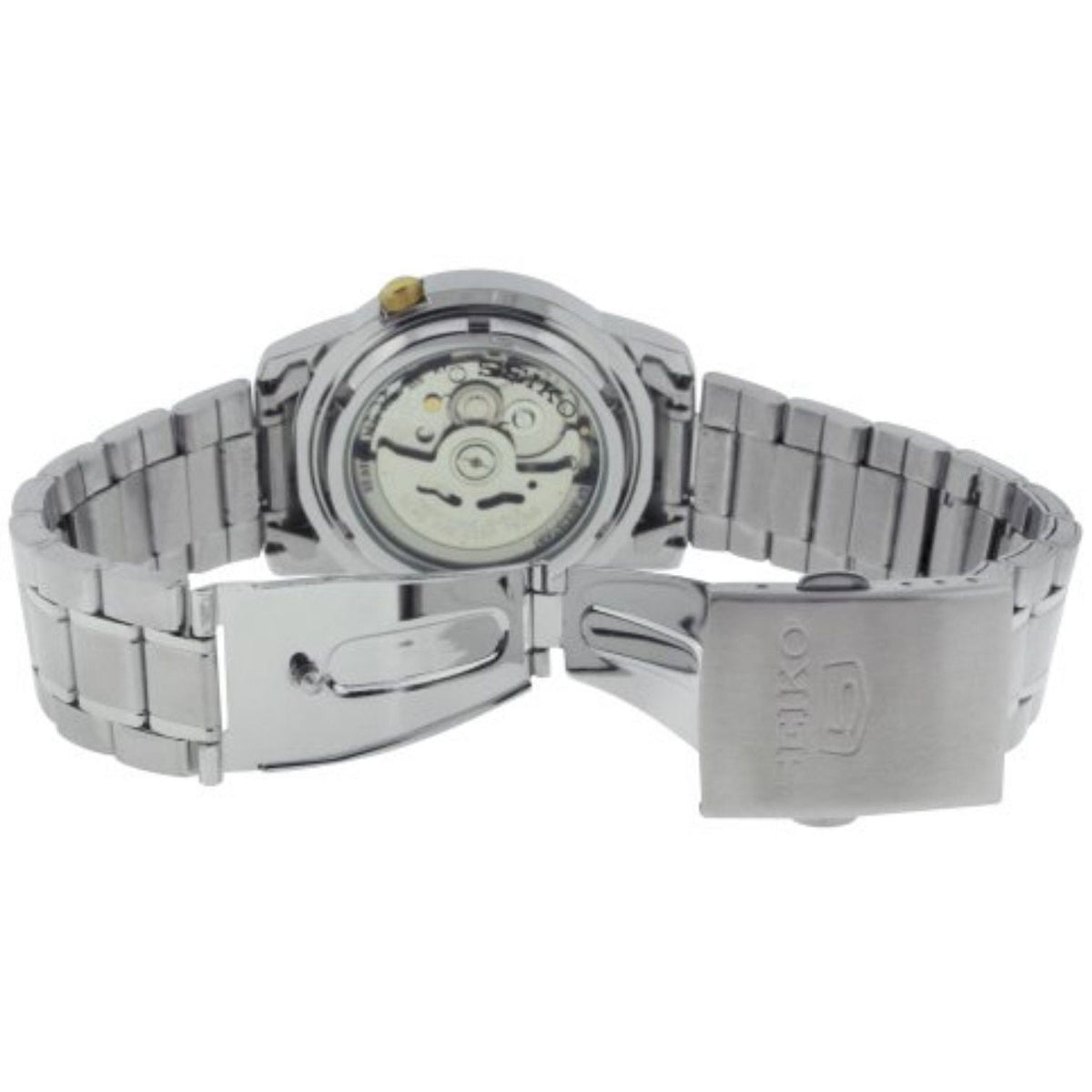 Seiko 5 SNK795K1 Silver with Black Dial Men's Automatic Analog Watch