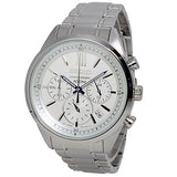 Seiko Chronograph Silver/White Dial Men's 100m Quartz Analog Watch SSB153P1