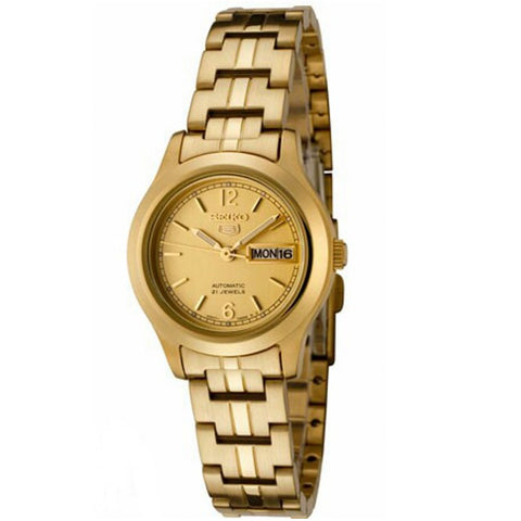 Seiko 5 All Gold Women's Automatic Analog Dress Watch SYME02K1