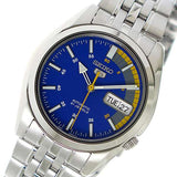 Seiko 5 Blue & Yellow Dial/Silver Men's Automatic Analog Watch SNK371K1
