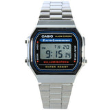 Casio A168WA-1W Silver Stainless Steel Retro Vintage Unisex Digital Watch