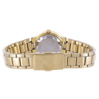 Seiko 5 All Gold Stainless Steel Women's Automatic Analog Dress Watch SYME58K1