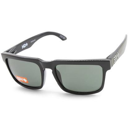 Spy Helm Shiny Black/HD Plus Grey-Green Men's Lifestyle Sunglasses