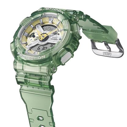 G-Shock S-Series Transparent Green Unisex Digital Sports Watch GMA-S110GS-3A