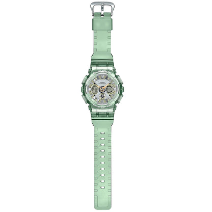 G-Shock S-Series Transparent Green Unisex Digital Sports Watch GMA-S120GS-3A
