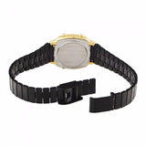 Casio LA670WEGB-1B Black and Gold Small Stainless Steel Women's Digital Watch