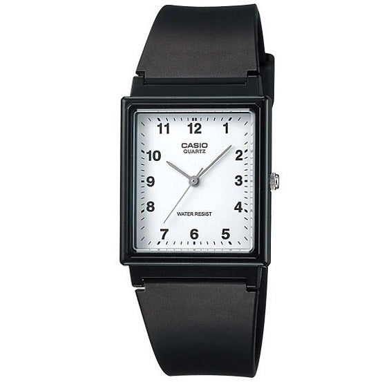 Casio MQ-27-7B Black with White Face Basic 3-Hand Unisex Quartz Analog Watch