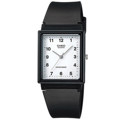 Casio MQ-27-7B Black with White Face Basic 3-Hand Unisex Quartz Analog Watch