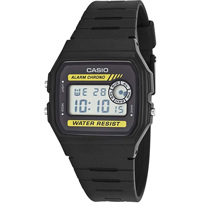 Casio Black & Yellow Basic Retro Vintage Series Unisex Digital Watch F-94WA-9