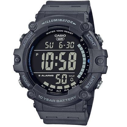 Casio Dark Grey Men's100m Multifunction Digital Sports Watch AE-1500WH-8B