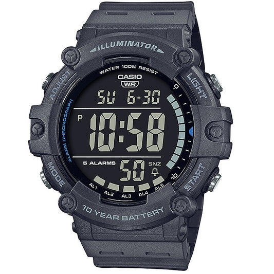 Casio Dark Grey Men's100m Multifunction Digital Sports Watch AE-1500WH-8B