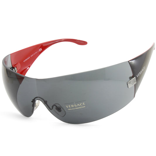 Versace Black/Grey Gradient Unisex Designer Shield Sunglasses VE2054 100187
