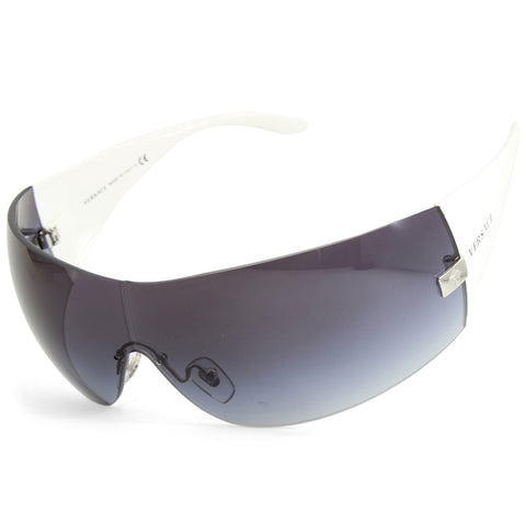 Versace VE2054 10008G White/Grey Gradient Unisex Designer Shield Sunglasses