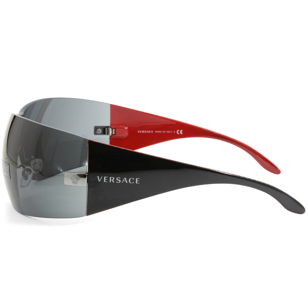 Versace Black/Grey Gradient Unisex Designer Shield Sunglasses VE2054 100187
