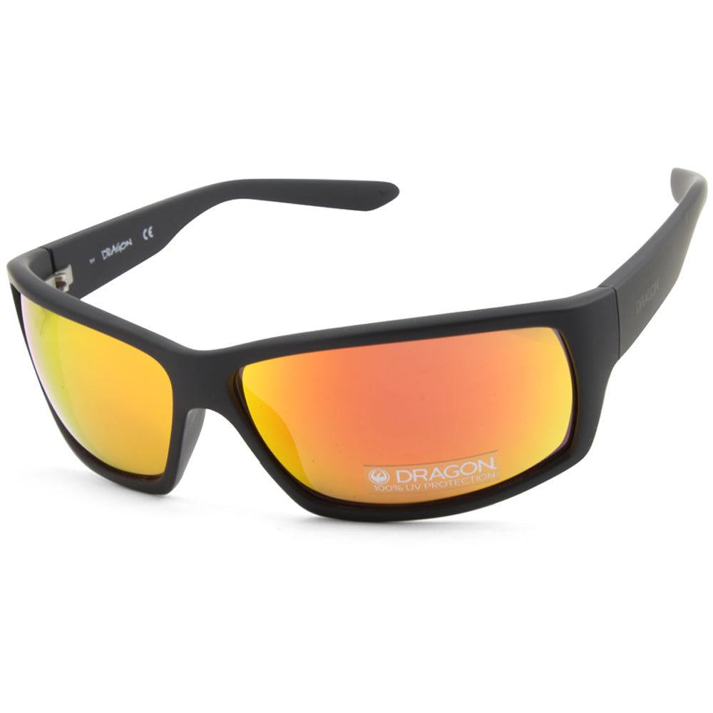 Dragon Ventura XL Ion Matte Black/Orange Ion Unisex Sports Wrap Sunglasses