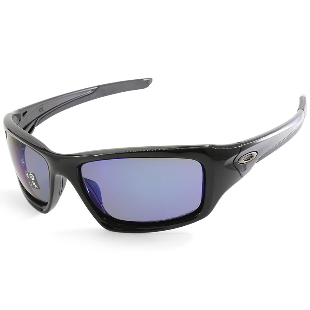 Oakley Valve OO9236-12 Polished Black/Deep Blue Polarised Men's Sunglasses