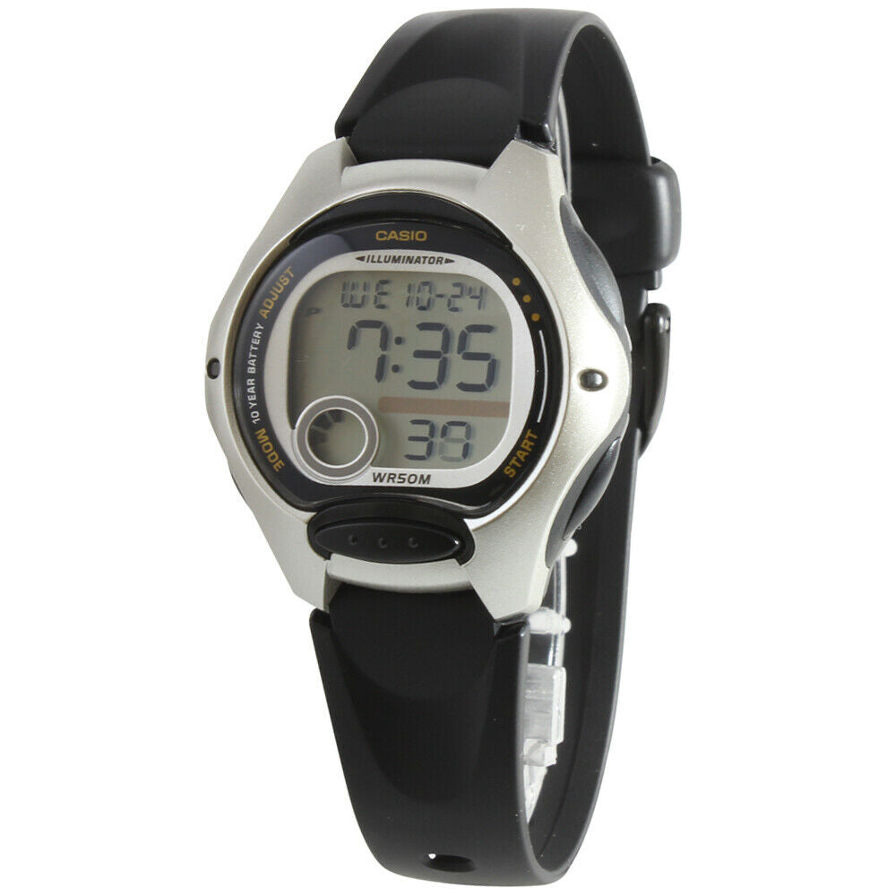 Casio Silver Black Women's or Kid's 50m Digital Sports Watch LW-200-1A
