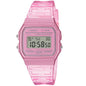 Casio Light Pink Transparent Strap Multifunction Digital Watch F-91WS-4