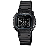 Casio LA-20WH-1B Small Black Reverse LCD Women's  Multifunction Digital Watch